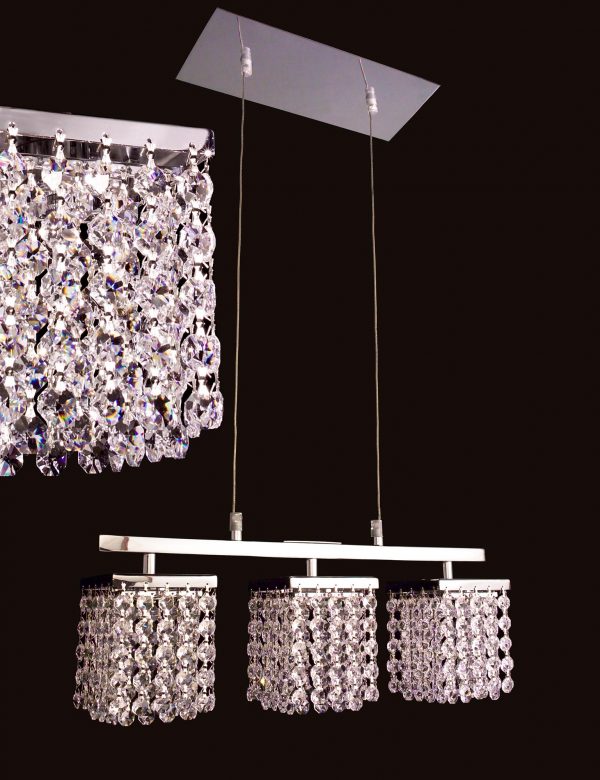 Bedazzle-16103 CP - Chandelier-Linear-3 Lights - Image 1