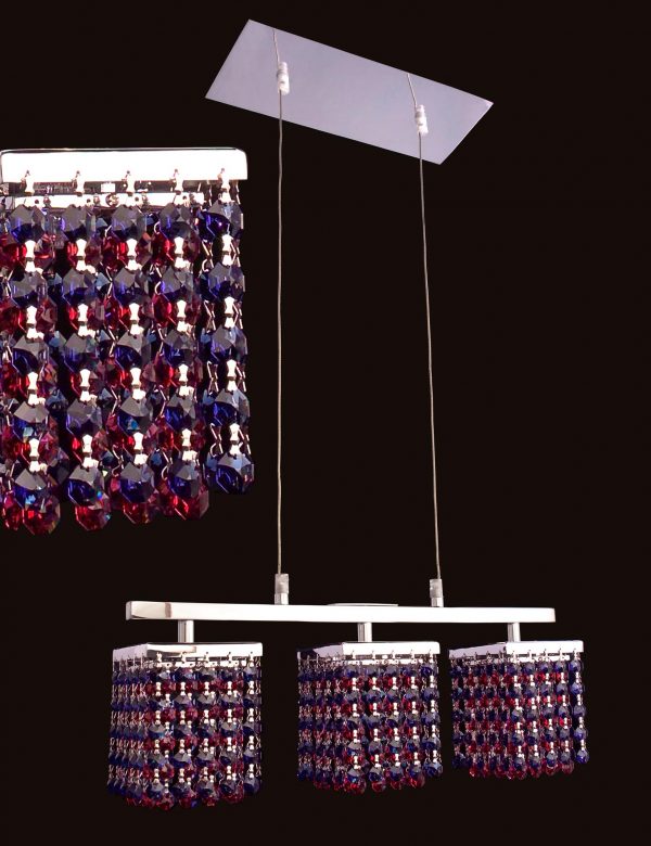 Bedazzle-16103 SMS-SBO - Chandelier-Linear-3 Lights - Image 1