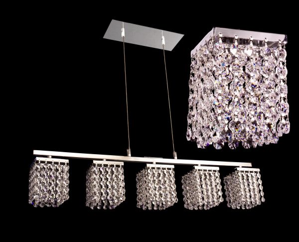 Bedazzle-16105 CP - Chandelier-Linear-5 Lights - Image 1