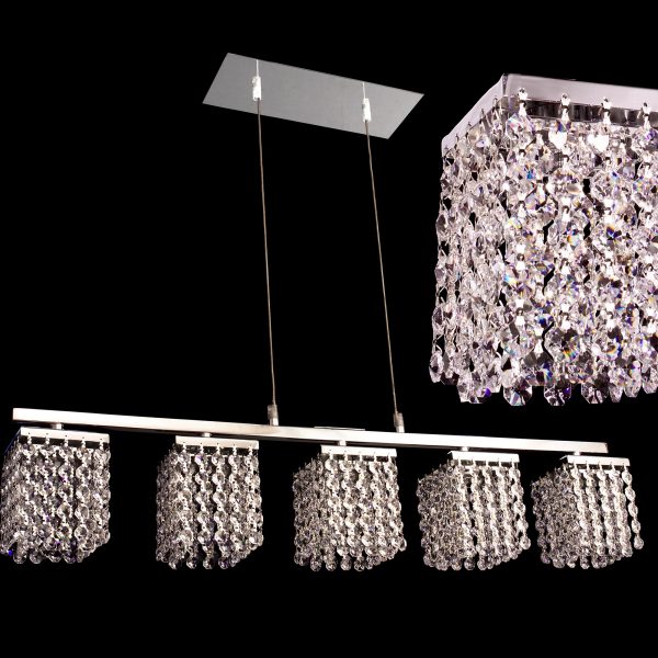 Bedazzle-16105 CP - Chandelier-Linear-5 Lights