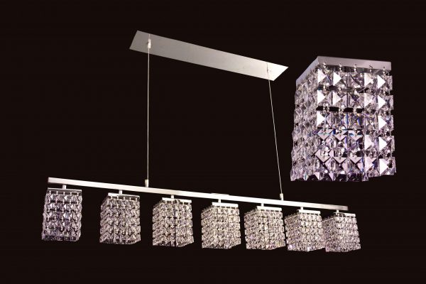 Bedazzle-16107 CPSQ - Chandelier-Linear-7 Lights - Image 1