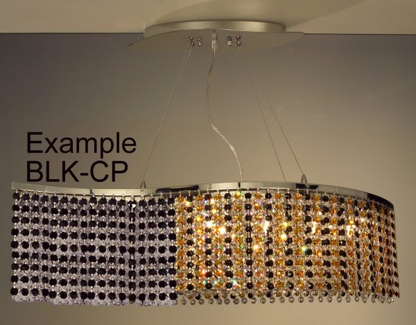 Bedazzle-16128 BLK-CP - Chandelier-8 Lights - Image 1