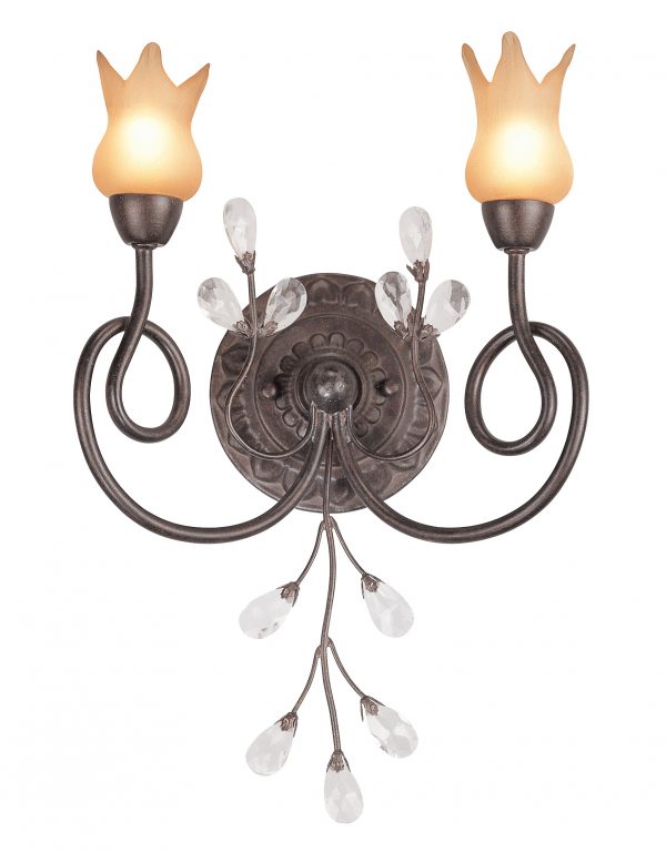 Mandarin-3762 BZP C - Sconce/WallBracket-2 Lights - Image 1