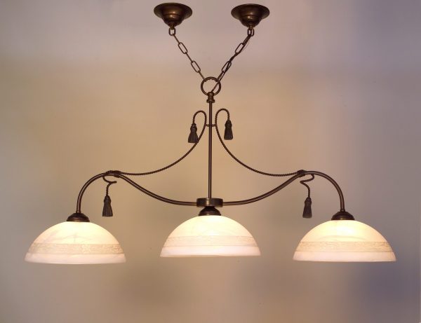 Rope and Tassel-4024 BZ - Island-Billiard-3 Lights - Image 1