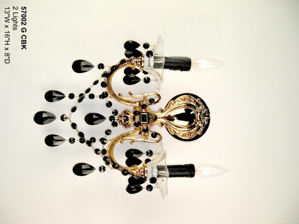 Via Venteo-57002 G CBK - Sconce/WallBracket-2 Lights - Image 1