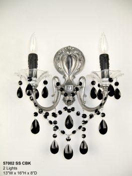 Via Venteo-57002 SS CBK - Sconce/WallBracket-2 Lights
