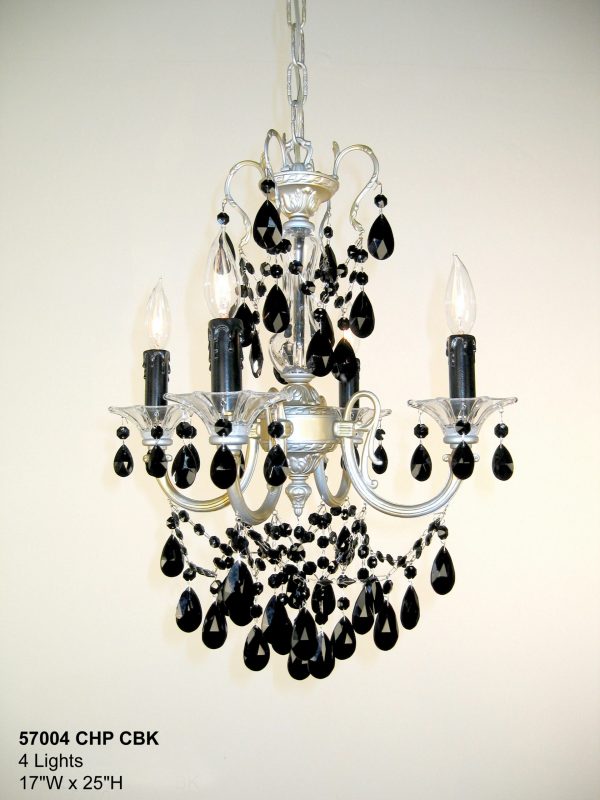 Via Venteo-57004 CHP CBK - Mini-Chandelier-4 Lights - Image 1