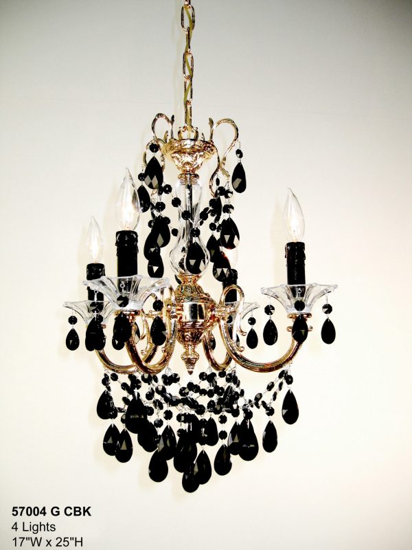 Via Venteo-57004 G CBK - Mini-Chandelier-4 Lights - Image 1