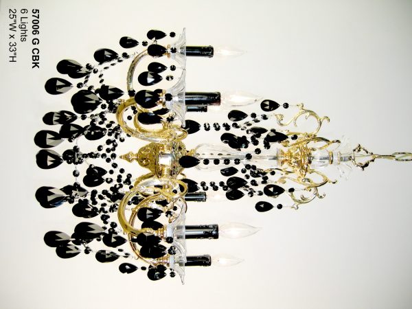 Via Venteo-57006 G CBK - Chandelier-6 Lights - Image 1