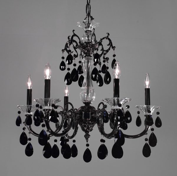 Via Lombardi-57056 EP CBK - Chandelier-6 Lights - Image 1
