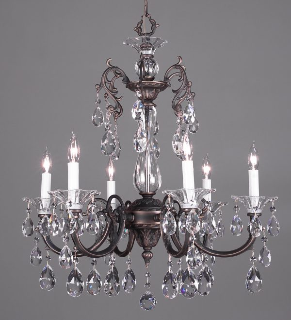 Via Lombardi-57056 RB CP - Chandelier-6 Lights - Image 1