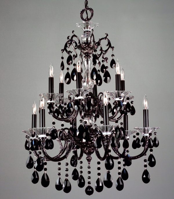 Via Lombardi-57062 EP CBK - Chandelier-12 Lights - Image 1