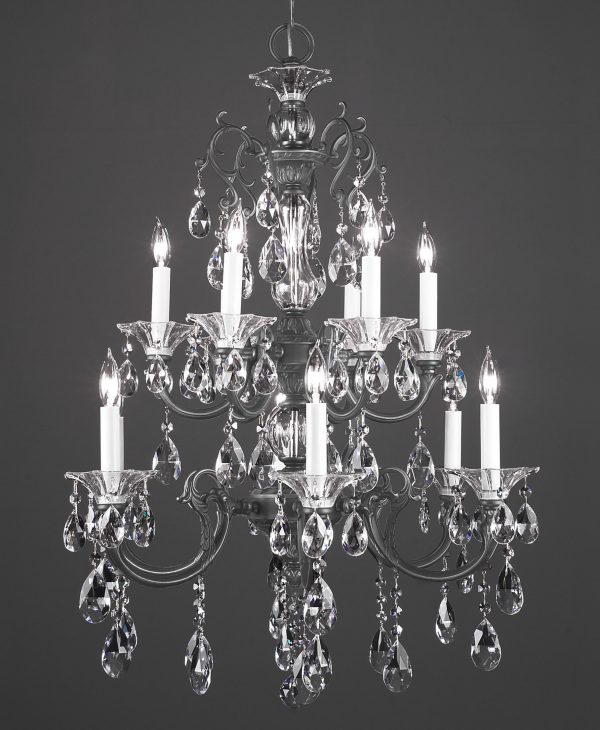 Via Lombardi-57062 SS CP - Chandelier-12 Lights - Image 1