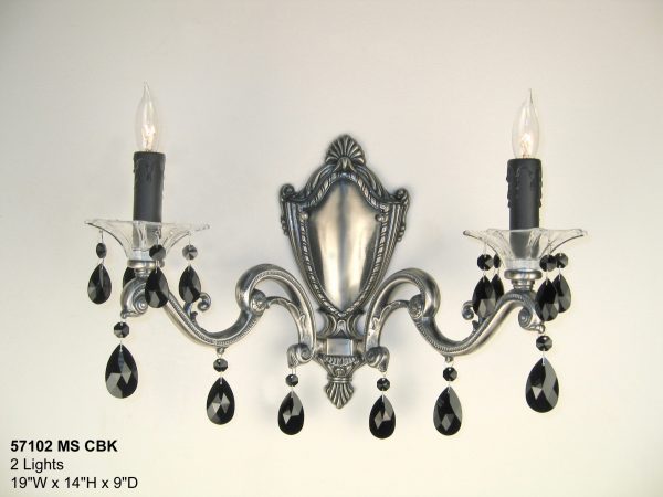 Via Firenze-57102 MS CBK - Sconce/WallBracket-2 Lights - Image 1