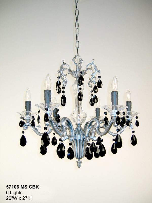 Via Firenze-57106 MS CBK - Chandelier-6 Lights - Image 1