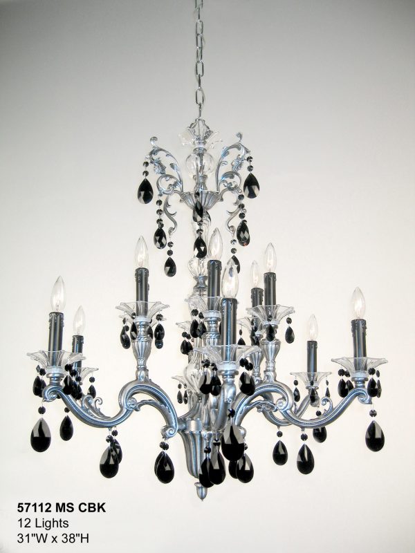 Via Firenze-57112 MS CBK - Chandelier-12 Lights - Image 1