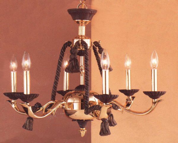 Orleans-67806 BZ/G - Chandelier-6 Lights - Image 1