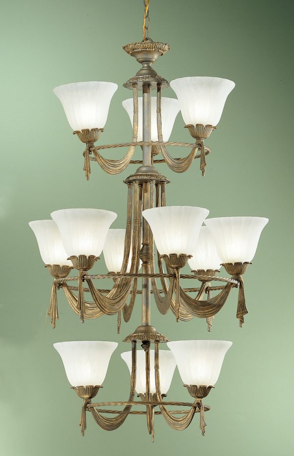 Saratoga-67912 WG - Chandelier-12 Lights - Image 1