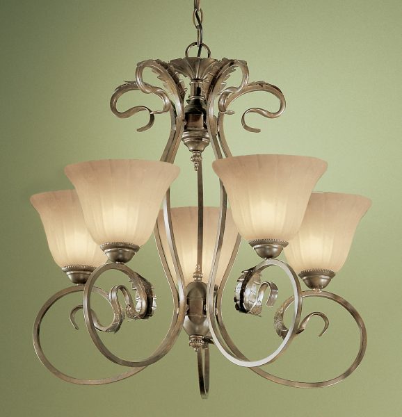 Manilla-68305 EB SSG - Chandelier-5 Lights