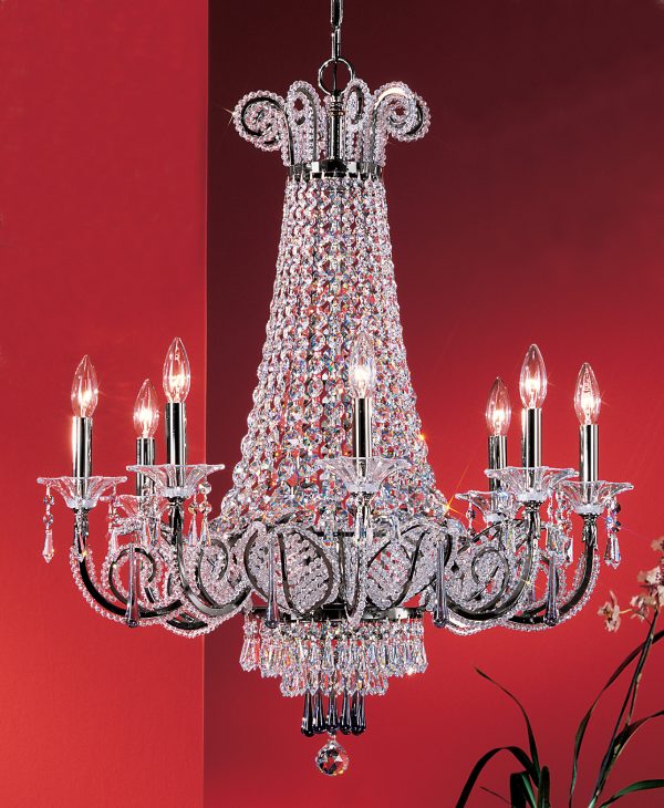 Beaded Leaf-69758 EP DSK - Chandelier-8 Lights - Image 1