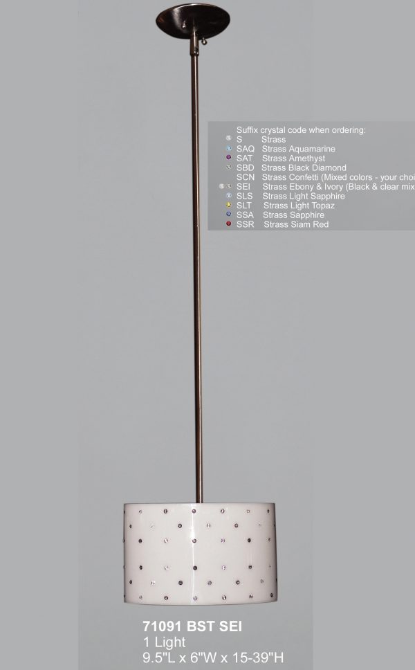 Felicia Swarovski Elements-71091 BST SEI - Pendant-1 Lights - Image 1
