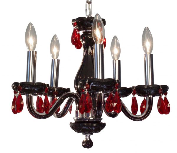 Monaco-82045 BLK RD - Chandelier-5 Lights - Image 1