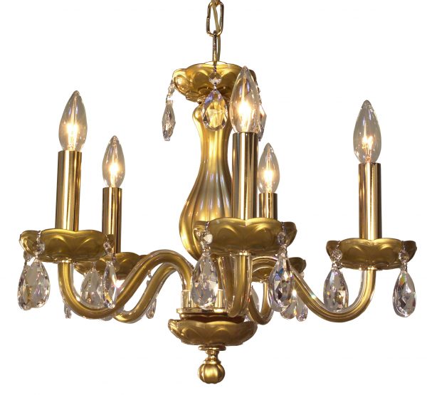 Monaco-82045 GLD CP - Chandelier-5 Lights - Image 1