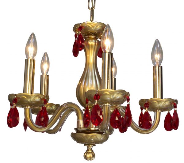 Monaco-82045 GLD RD - Chandelier-5 Lights - Image 1