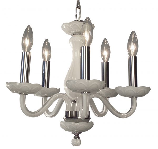 Monaco-82045 WHT - Chandelier-5 Lights - Image 1
