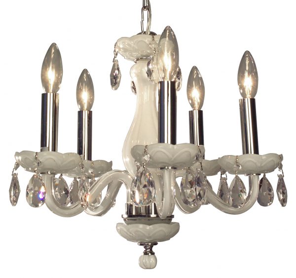 Monaco-82045 WHT CPPR - Chandelier-5 Lights - Image 1