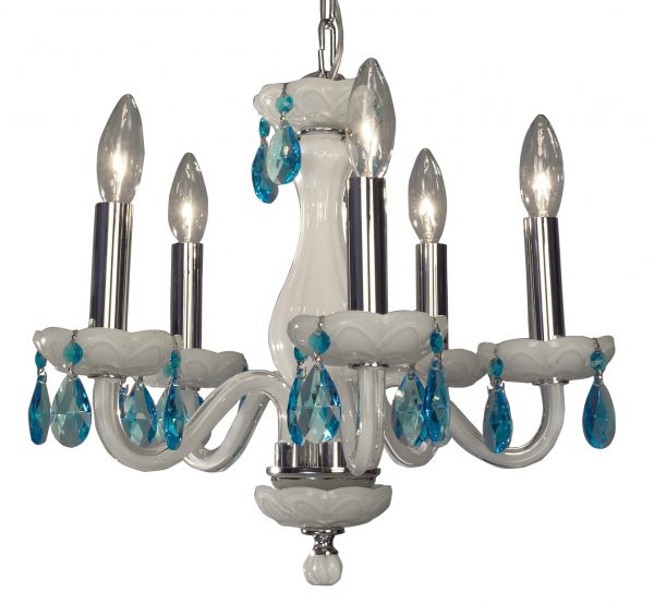 Monaco-82045 WHT CSA - Chandelier-5 Lights - Image 1