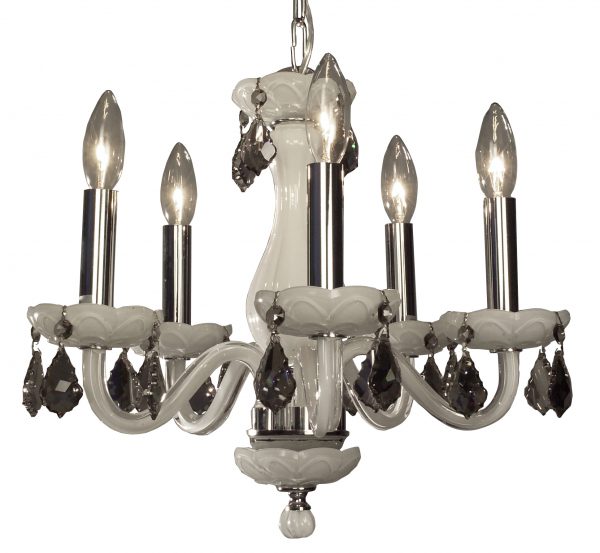 Monaco-82045 WHT SMK - Chandelier-5 Lights - Image 1
