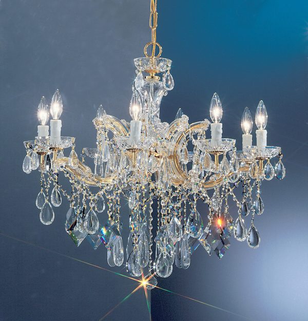 Rialto Contemporary-8358 GP C - Chandelier-8 Lights - Image 1