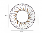 Homeroots - Bronze Round Accent Metal Mirror - Image 5