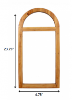 Homeroots - 5" Brown Arch Wood Framed Accent Mirror - Image 7