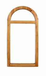 Homeroots - 5" Brown Arch Wood Framed Accent Mirror - Image 3
