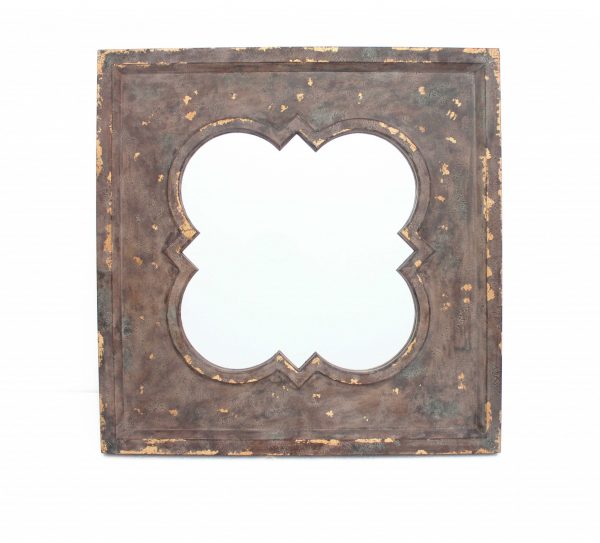 Homeroots - 36" Bronze Square Wood Framed Accent Mirror - Image 1
