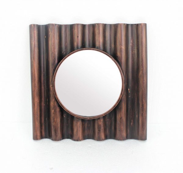Homeroots - 24" Bronze Square Metal Framed Accent Mirror - Image 1