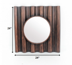 Homeroots - 24" Bronze Square Metal Framed Accent Mirror - Image 5