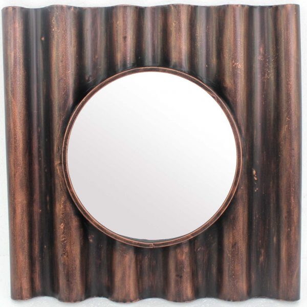 Homeroots - 24" Bronze Square Metal Framed Accent Mirror - Image 3