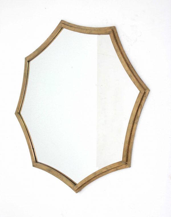 Homeroots - 33" Gold Octagon Metal Framed Accent Mirror - Image 1