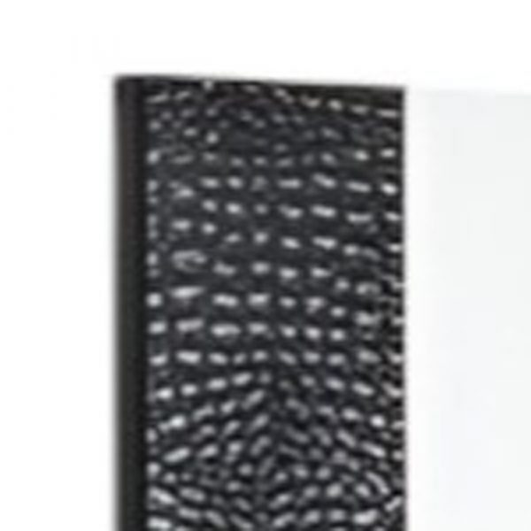 Homeroots - 41" Black Faux Shagreen Partially Framed Accent Mirror - Image 4