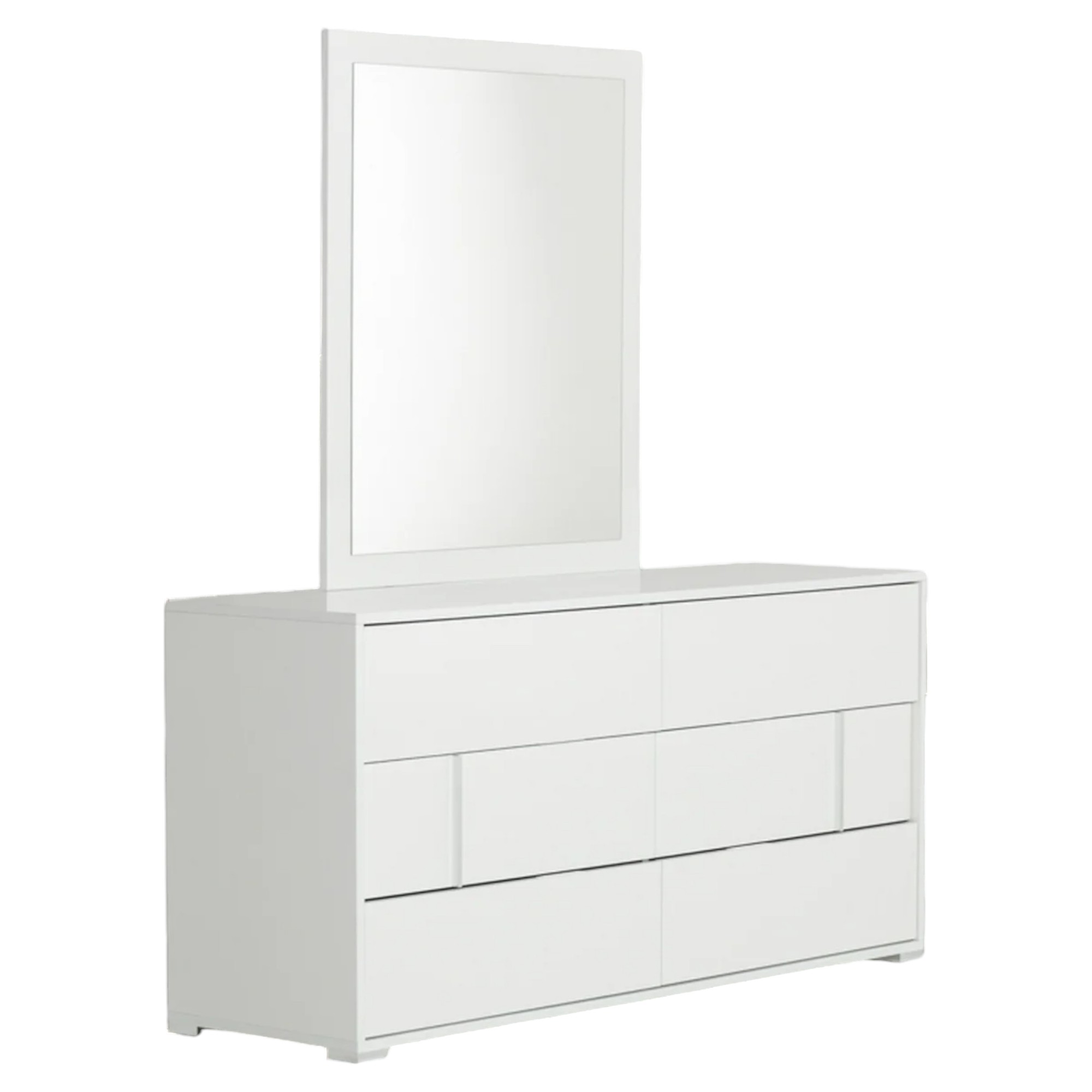 282549_6_ZxFwOJ8V Homeroots - 41" White Mounted Dresser Mirror - Image 1