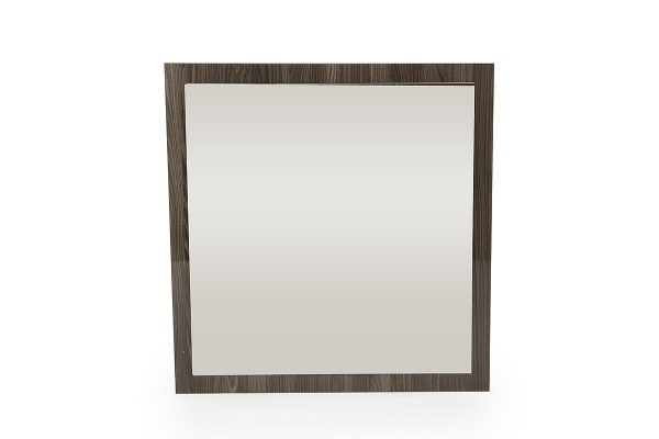 Homeroots - 41" Gray Square Wood Framed Accent Mirror - Image 1