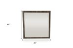 Homeroots - 41" Gray Square Wood Framed Accent Mirror - Image 6