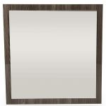 Homeroots - 41" Gray Square Framed Mounted Accent Mirror - Image 3