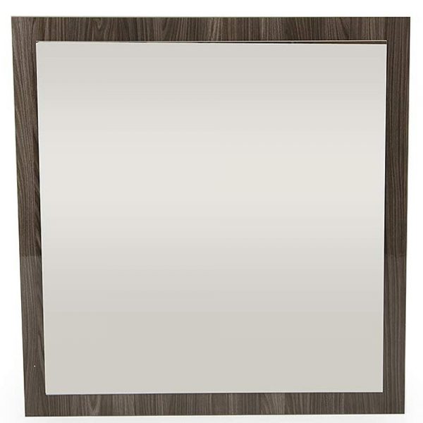 Homeroots - 41" Gray Square Framed Mounted Accent Mirror - Image 3