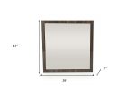 Homeroots - 41" Gray Square Framed Mounted Accent Mirror - Image 5