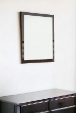 Homeroots - 41" Ebony Wood Framed Mounted Dresser Mirror - Image 2