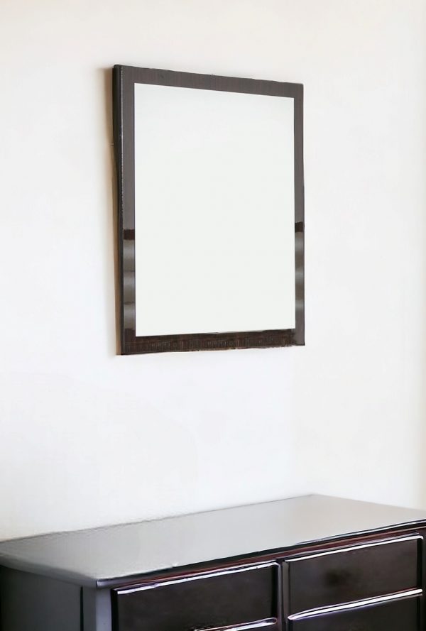 Homeroots - 41" Ebony Wood Framed Mounted Dresser Mirror - Image 2